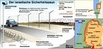 Infografik: Sicherheitszaun im Westjordanland; Großansicht [FR]