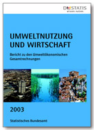 Bericht zu den Umweltökonomischen Gesamtrechnungen (UGR) 2003 / destatis