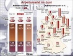 Infografik: Statistik: Arbeitslose im Juni 2003; Großansicht [FR]