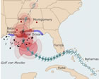 Hurrikan "Katrina": Zugbahn / interaktive Infografik bei SPIEGEL-ONLINE