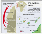 Infografik: Migration: Afrika -> Kanarische Inseln; Großansicht [FR]