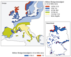 Windstrken in Europa und Deutschland, Landkarte der Allianz-Umweltstiftung