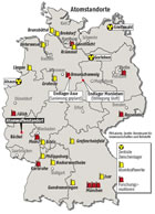 Atomstandorte in Deutschland:  Grafik Groansicht