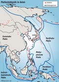 Plattentektonik in Ostasien:  Grafik Großansicht