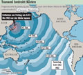 Tsunami bedroht Ksten im Pazifik:  Grafik Groansicht