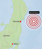 Erdbeben in Japan am 11.3.11, Epizentrum