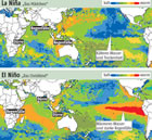 Klimaphänomene La Niña und El Niño:  Grafik Großansicht