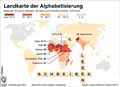 Alphabetisierung-Welt-2015: Globus Infografik 12094/ 10.11.2017