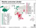 Reiche und arme Länder / Infografik Globus 13420 vom 06.09.2019