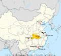 China-Karte: Wuhan/ Hubei
