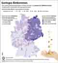 Geringverdienende_DE Kreise 2020: Globus Infografik 15145 vom 14.01.2022